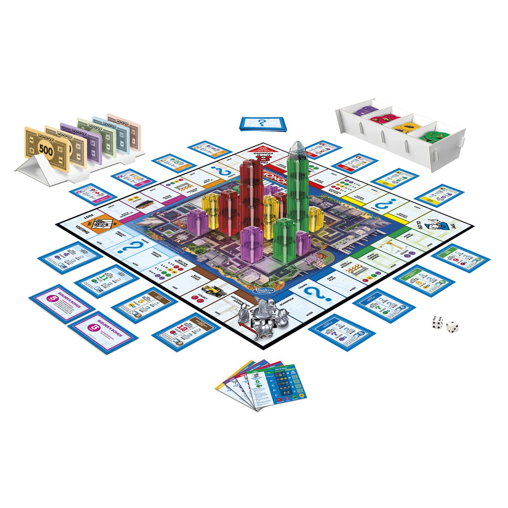 Monopoly Builder Board Game — Hasbro Gaming | Strategy & Building for 2-4 Players (Ages 8+)
