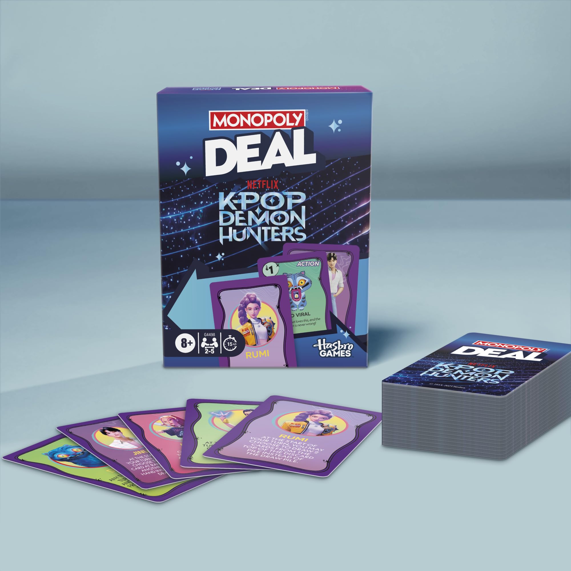 Monopoly Deal: KPop Demon Hunters Card Game by Hasbro Gaming | 2-5 Players | 15-Minute Family Card Game