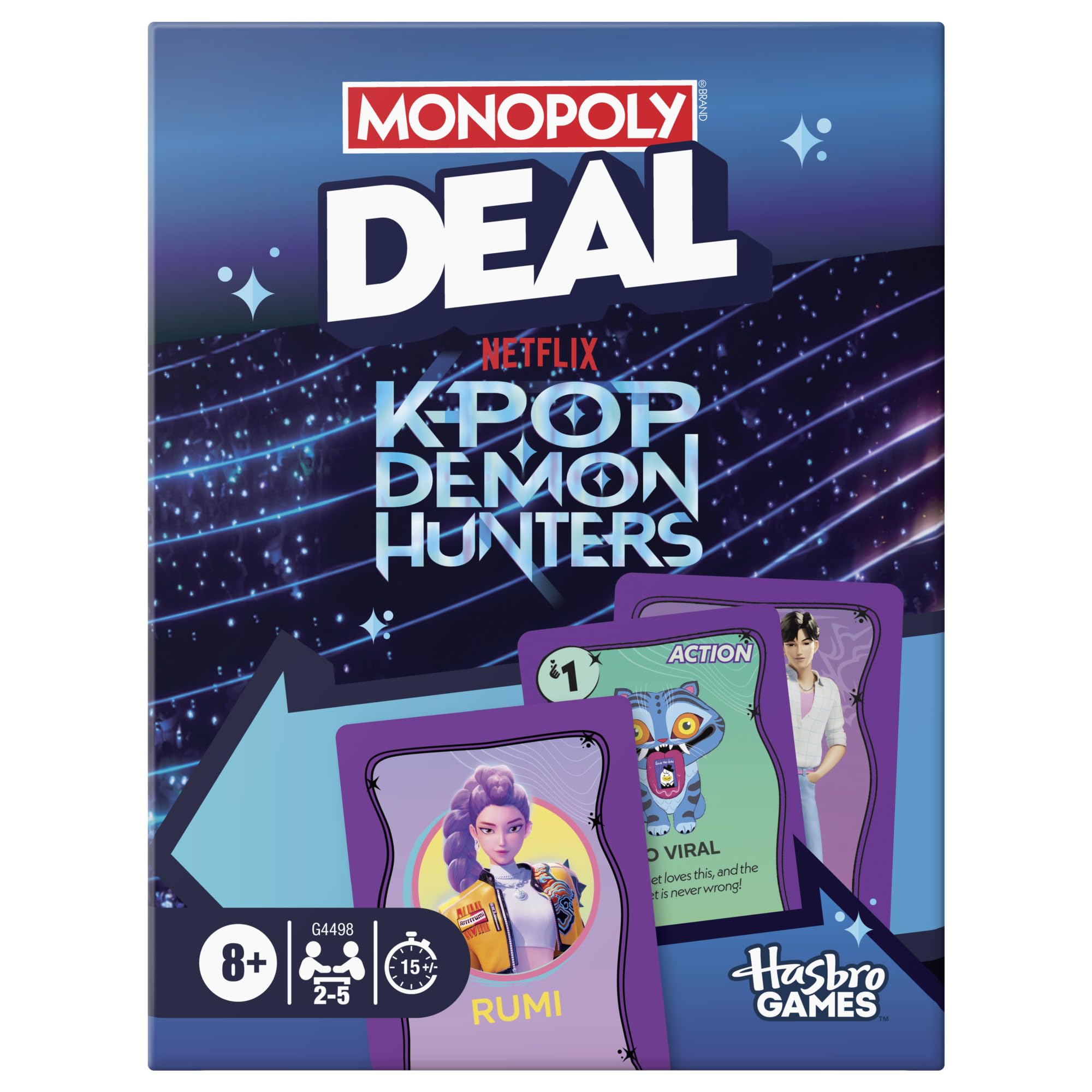 Monopoly Deal: KPop Demon Hunters Card Game by Hasbro Gaming | 2-5 Players | 15-Minute Family Card Game