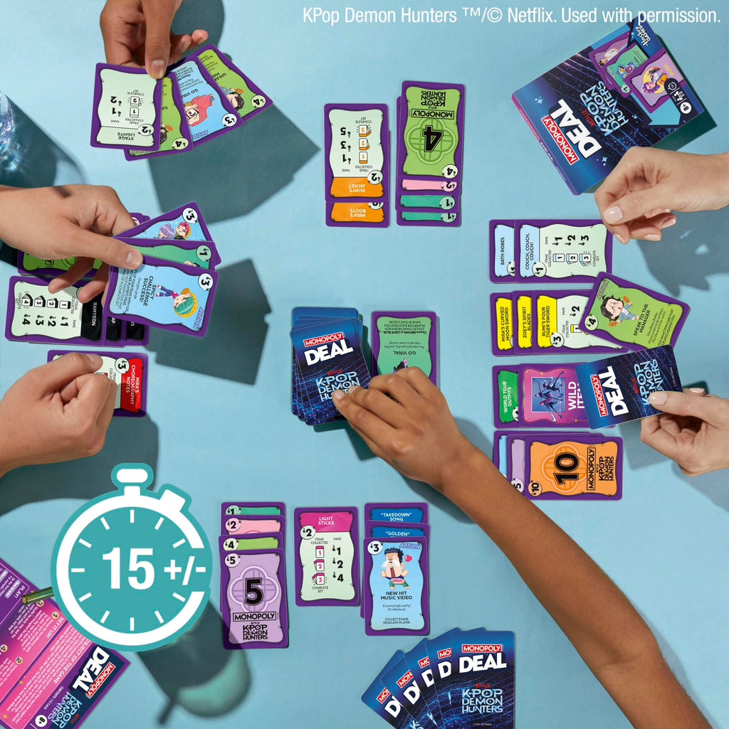 Monopoly Deal: KPop Demon Hunters Card Game by Hasbro Gaming | 2-5 Players | 15-Minute Family Card Game
