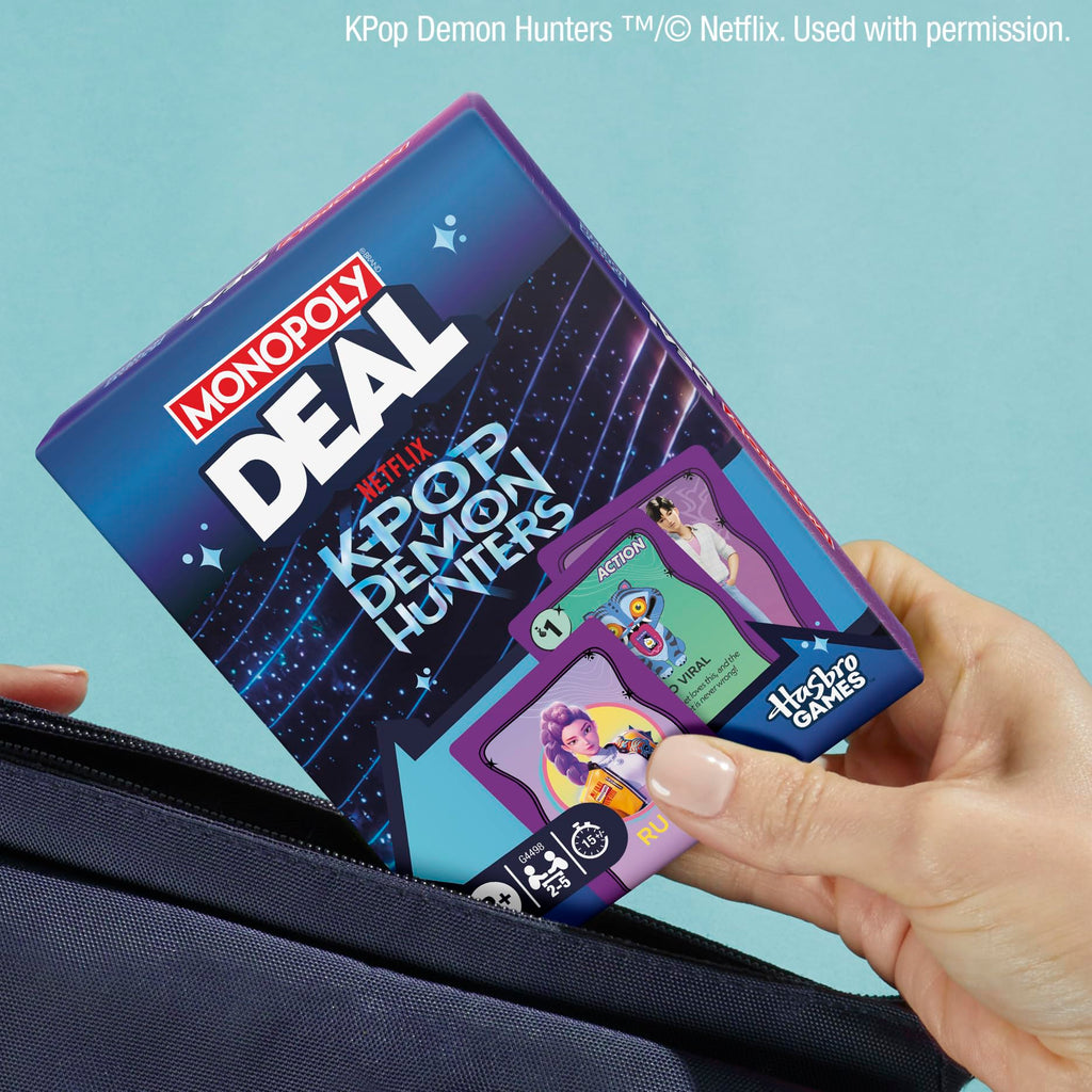 Monopoly Deal: KPop Demon Hunters Card Game by Hasbro Gaming | 2-5 Players | 15-Minute Family Card Game