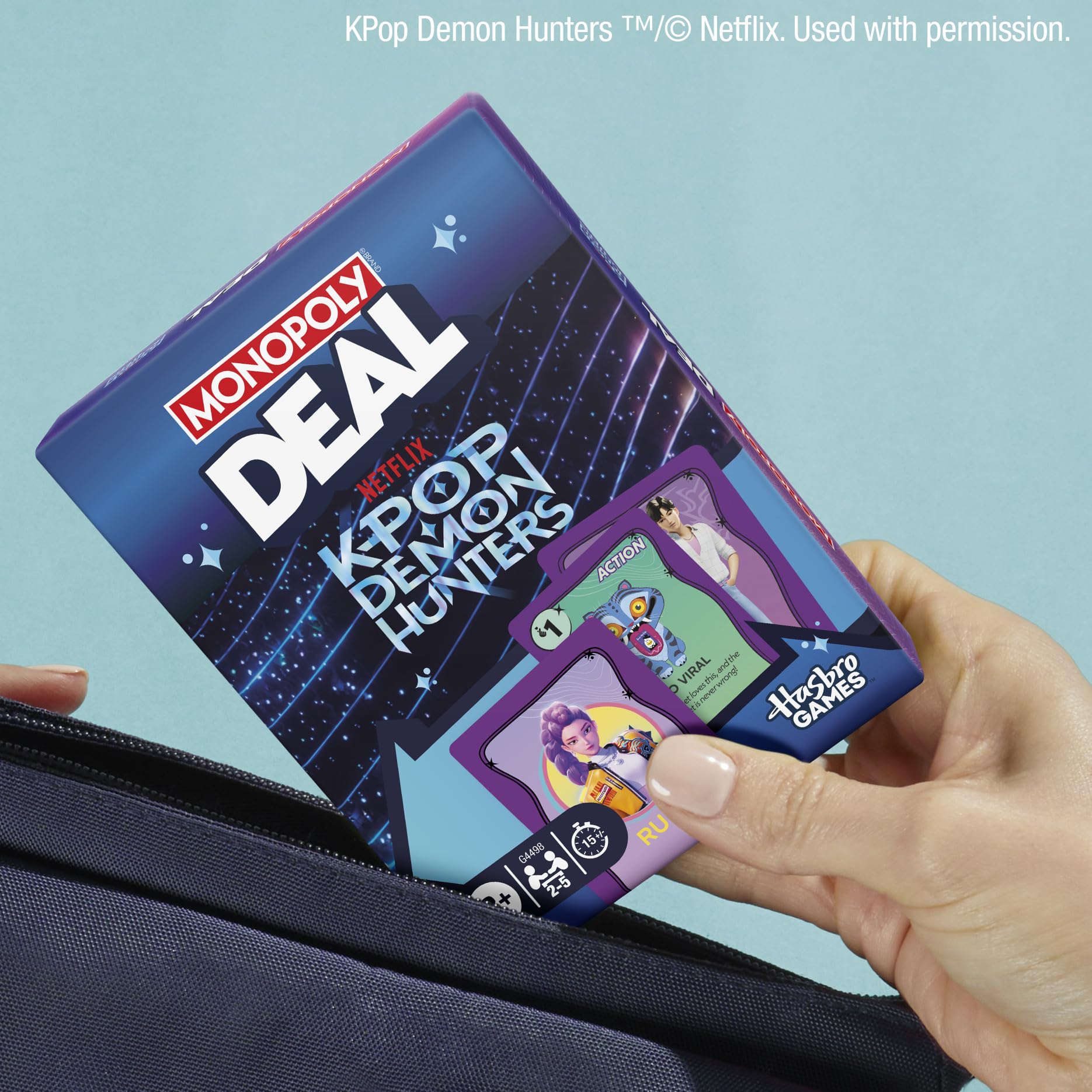 Monopoly Deal: KPop Demon Hunters Card Game by Hasbro Gaming | 2-5 Players | 15-Minute Family Card Game