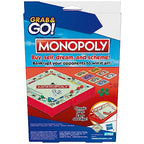 Hasbro Gaming Grab 'N GO Travel Game Monopoly – Portable Monopoly for 2–4 Players