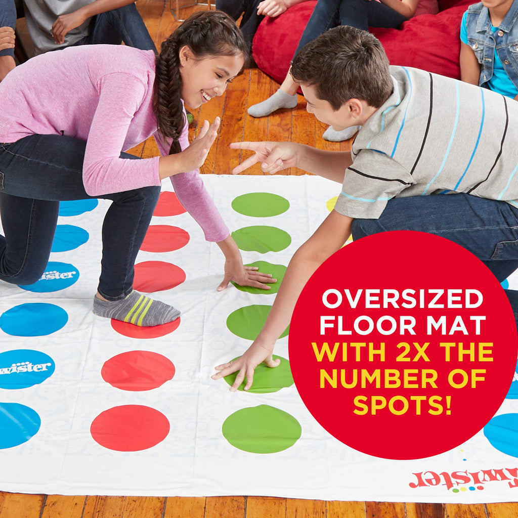 Hasbro Gaming Twister Ultimate: Bigger Mat, More Colored Spots | Family Party Game 6+ | Alexa Compatible (Amazon Exclusive)