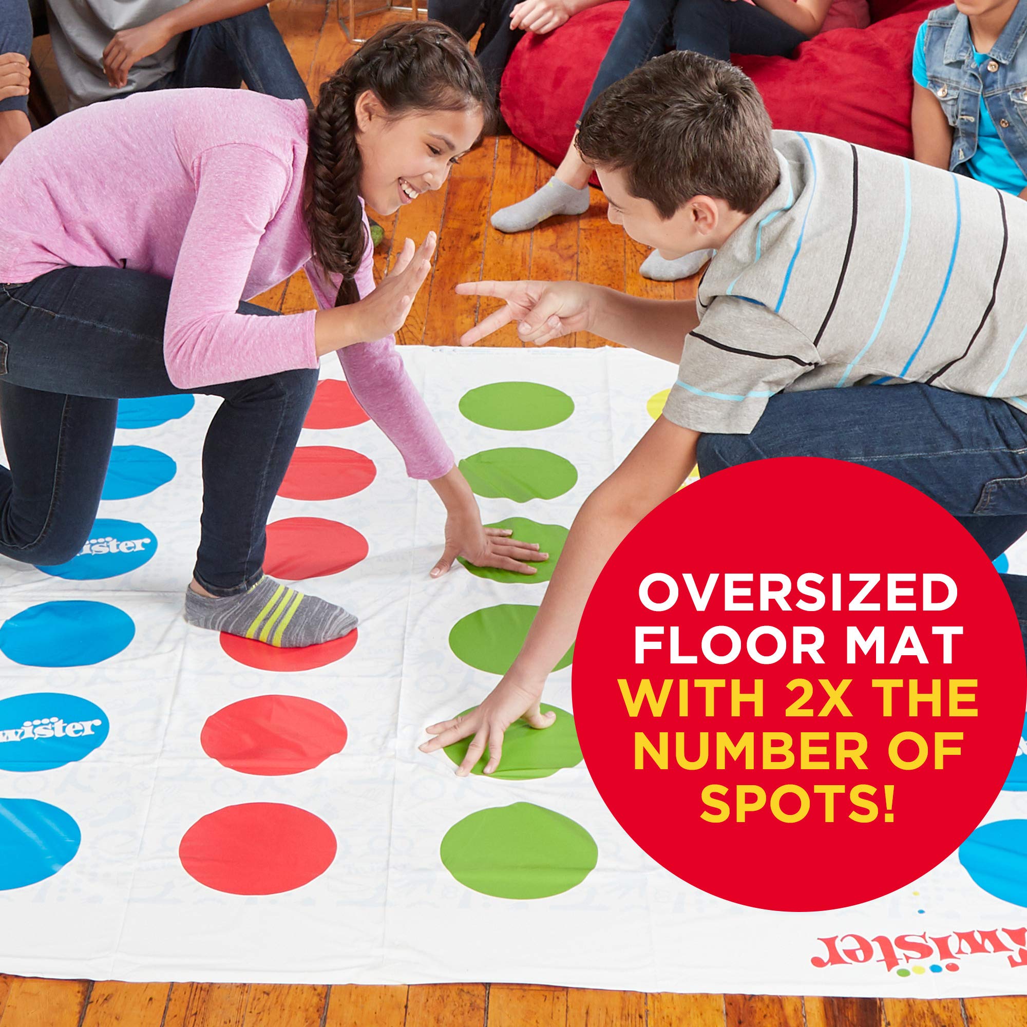 Hasbro Gaming Twister Ultimate: Bigger Mat, More Colored Spots | Family Party Game 6+ | Alexa Compatible (Amazon Exclusive)