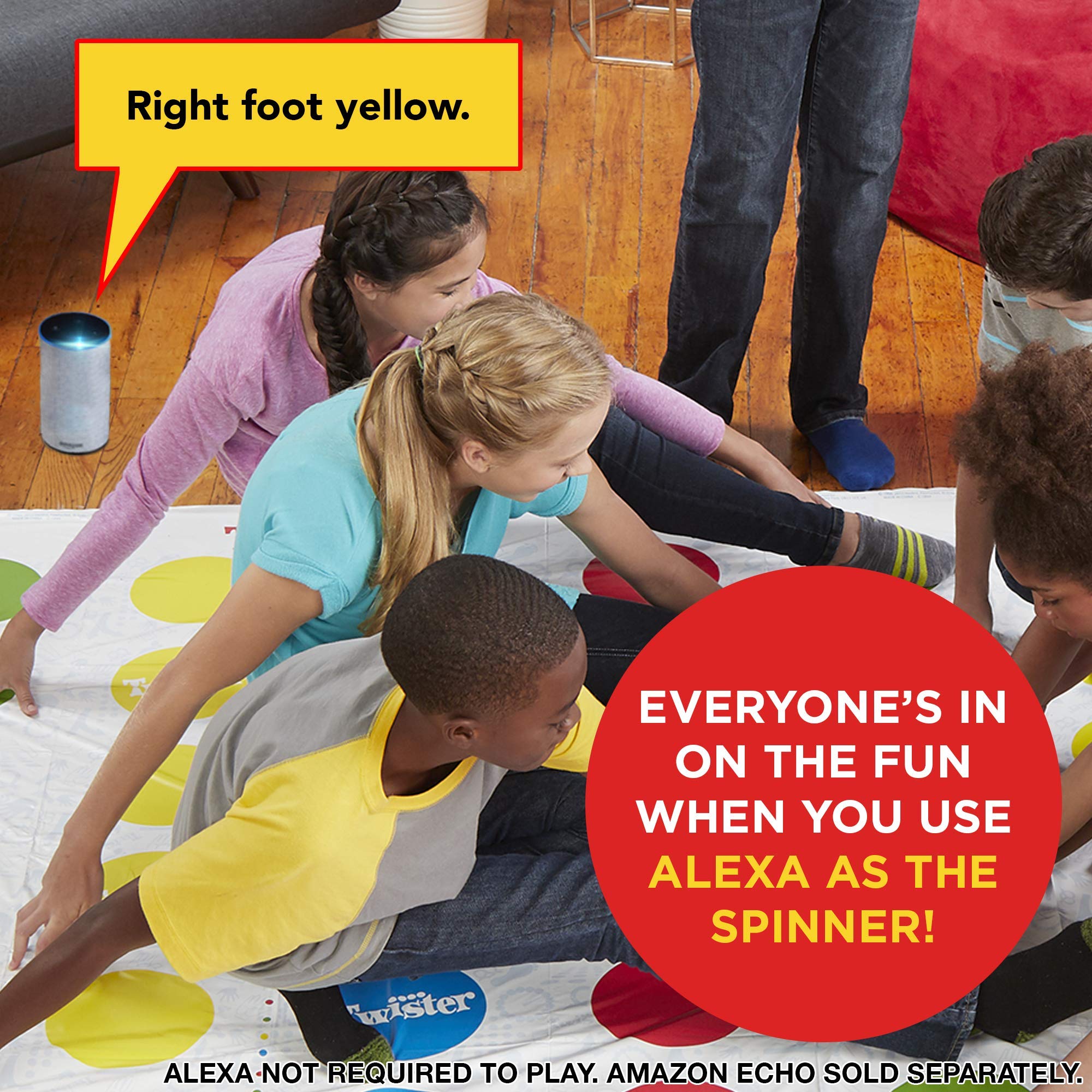 Hasbro Gaming Twister Ultimate: Bigger Mat, More Colored Spots | Family Party Game 6+ | Alexa Compatible (Amazon Exclusive)