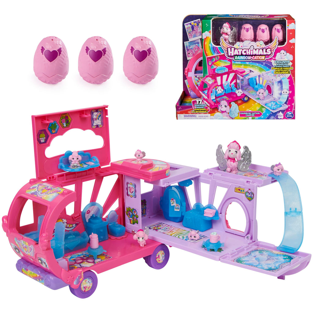 Hatchimals Rainbow-Cation Camper | 6 Exclusive Characters & 10 Accessories