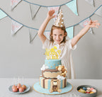 HAVAGDTM Bear Cake Toppers Set – 34-Piece Bear Balls, Clouds & Stars for Baby Showers & Birthday Parties