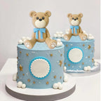 HAVAGDTM 3D Bear Cake Topper – Polymer Clay Bear Decoration for Baby Showers & Parties