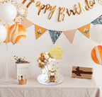 HAVAGDTM Bear Cake Toppers Set – 34-Piece Bear Balls, Clouds & Stars for Baby Showers & Birthday Parties