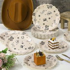 Havawish 100 Pcs Cowboy Party Plates – Western Theme Disposable Dinnerware for Parties
