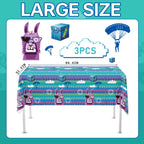 Haxpacal Llama Theme Party Tablecloth 3 PCS – Disposable Video Game Table Covers, 86.6 x 51.2 in