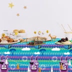 Haxpacal Llama Theme Party Tablecloth 3 PCS – Disposable Video Game Table Covers, 86.6 x 51.2 in
