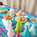 Haxpacal Llama Theme Party Tablecloth 3 PCS – Disposable Video Game Table Covers, 86.6 x 51.2 in
