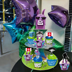 Haxpacal Video Game Cupcake Toppers & Wrappers – 96 Pcs Llama Party Decor