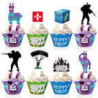 Haxpacal Video Game Cupcake Toppers & Wrappers – 96 Pcs Llama Party Decor