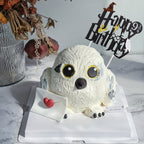 Hazyore Happy Birthday Glitter Cake Topper – Black Wizard Theme for Potter Parties