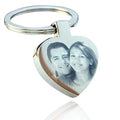 Personalised Heart Keyring - Custom Photo Engraved Gift | Stainless Steel Keepsake