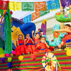 Heartome 18 ft Cinco de Mayo Fiesta Banner – 9 Papel Picado Flags