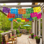Heartome 18 ft Cinco de Mayo Fiesta Banner – 9 Papel Picado Flags