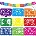 Heartome 18 ft Cinco de Mayo Fiesta Banner – 9 Papel Picado Flags
