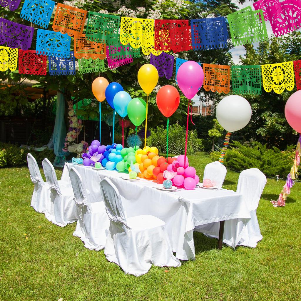 Heartome 18 ft Cinco de Mayo Fiesta Banner – 9 Papel Picado Flags