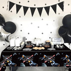 Heboland 3-Piece Space Battleship Tablecloth Set – 54 x 108 in Galaxy Starship Birthday Decorations