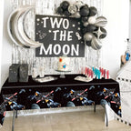Heboland 3-Piece Space Battleship Tablecloth Set – 54 x 108 in Galaxy Starship Birthday Decorations