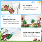 Heboland Farm Animal Tablecloth 3-Piece Set, 54 x 108 in — Barnyard Party Essentials