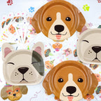 Hegbolke 81 Pcs Dog Party Decorations – Plates, Napkins, Puppy Tablecloth & Black Forks | Kid Puppy Themed Birthday Party Supplies, Serves 20