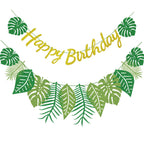Hegbolke Hawaiian Birthday Banner – Glittery Luau Party Decor