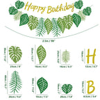 Hegbolke Hawaiian Birthday Banner – Glittery Luau Party Decor