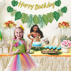 Hegbolke Hawaiian Birthday Banner – Glittery Luau Party Decor