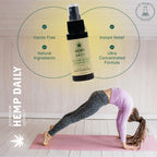 Hemp Daily Active Spray – Organic Hemp Oil with Essential Oils | 2 oz each | 3 Pack | Vegan & Cruelty-Free | THC-Free