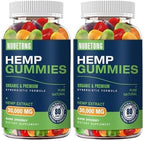 Hemp Gummies for Sleep, Pain & Anxiety — Organic High Potency Hemp Oil Gummies (2 Packs)