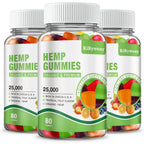Hemp Gummies (3 Packs) – High Potency Organic Hemp Oil Extract, 240 Count