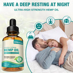 Hemp Oil High Potency - 3 Pack Maximum Strength Organic Hemp Drops for Adults | Natural Relax & Good Mood | Vegan Tincture