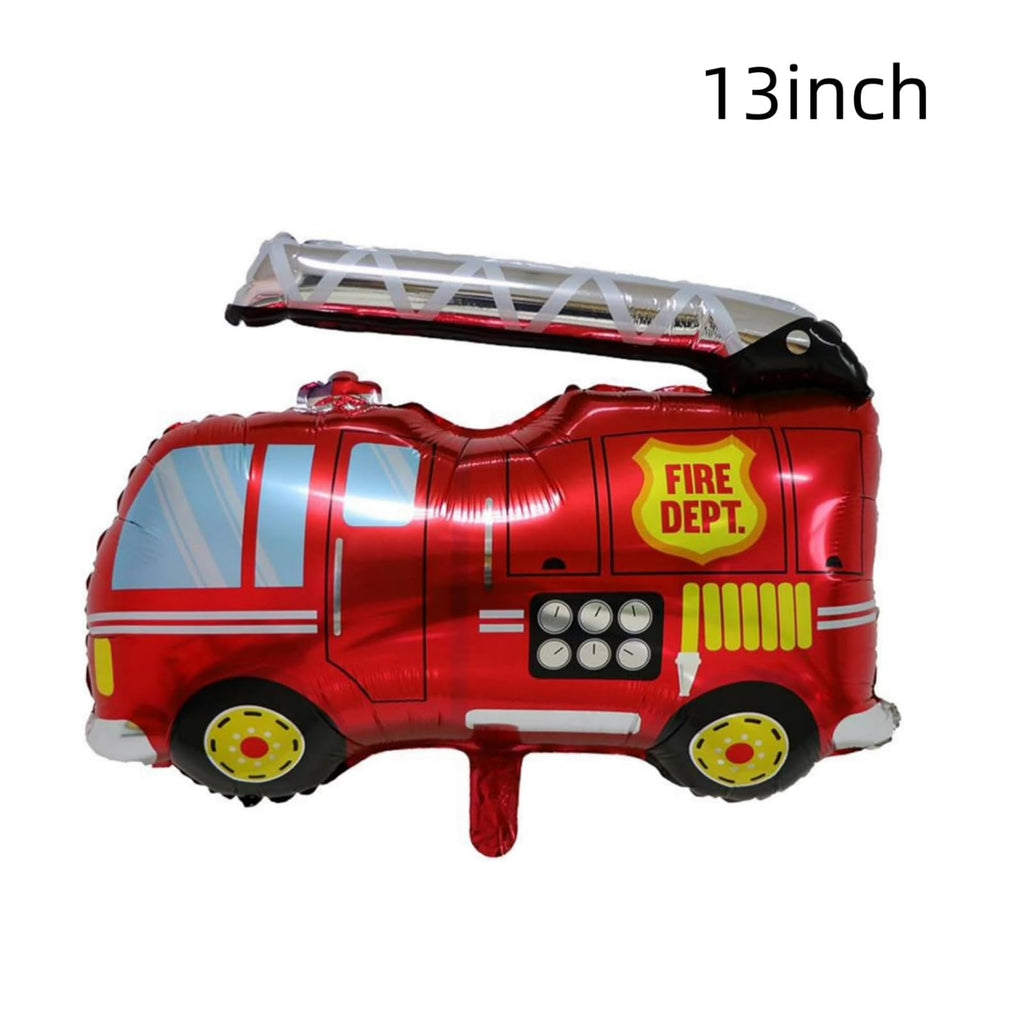Hengximaoyi Firefighter Party Balloons – Red Fire Truck 3rd Birthday Set with 40in Number 3
