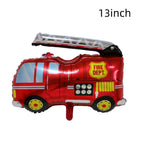 Hengximaoyi Firefighter Party Balloons – Red Fire Truck 3rd Birthday Set with 40in Number 3