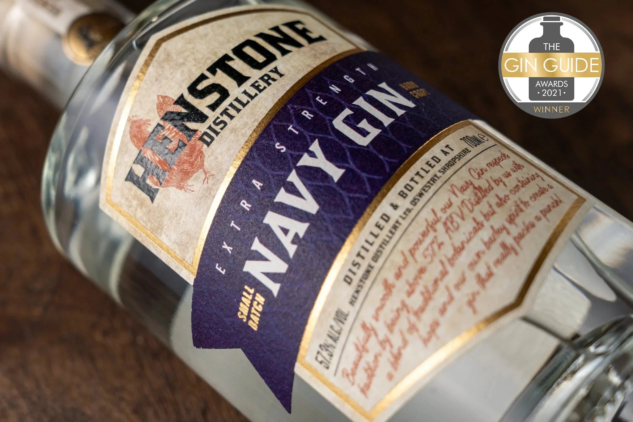 Henstone Distillery Navy Gin, 57.3% Alc, 70cl