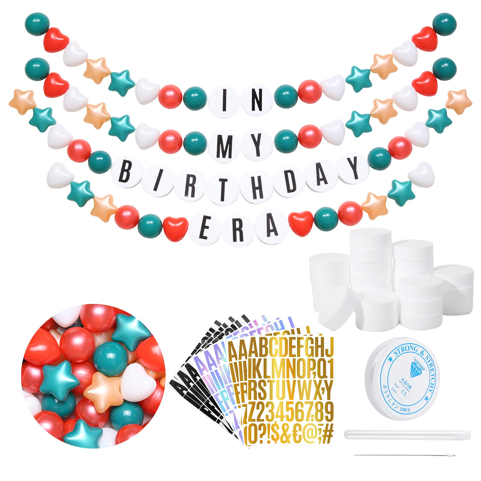 Heopeis DIY Giant Bracelet Banner Kit - Customizable Birthday Decor