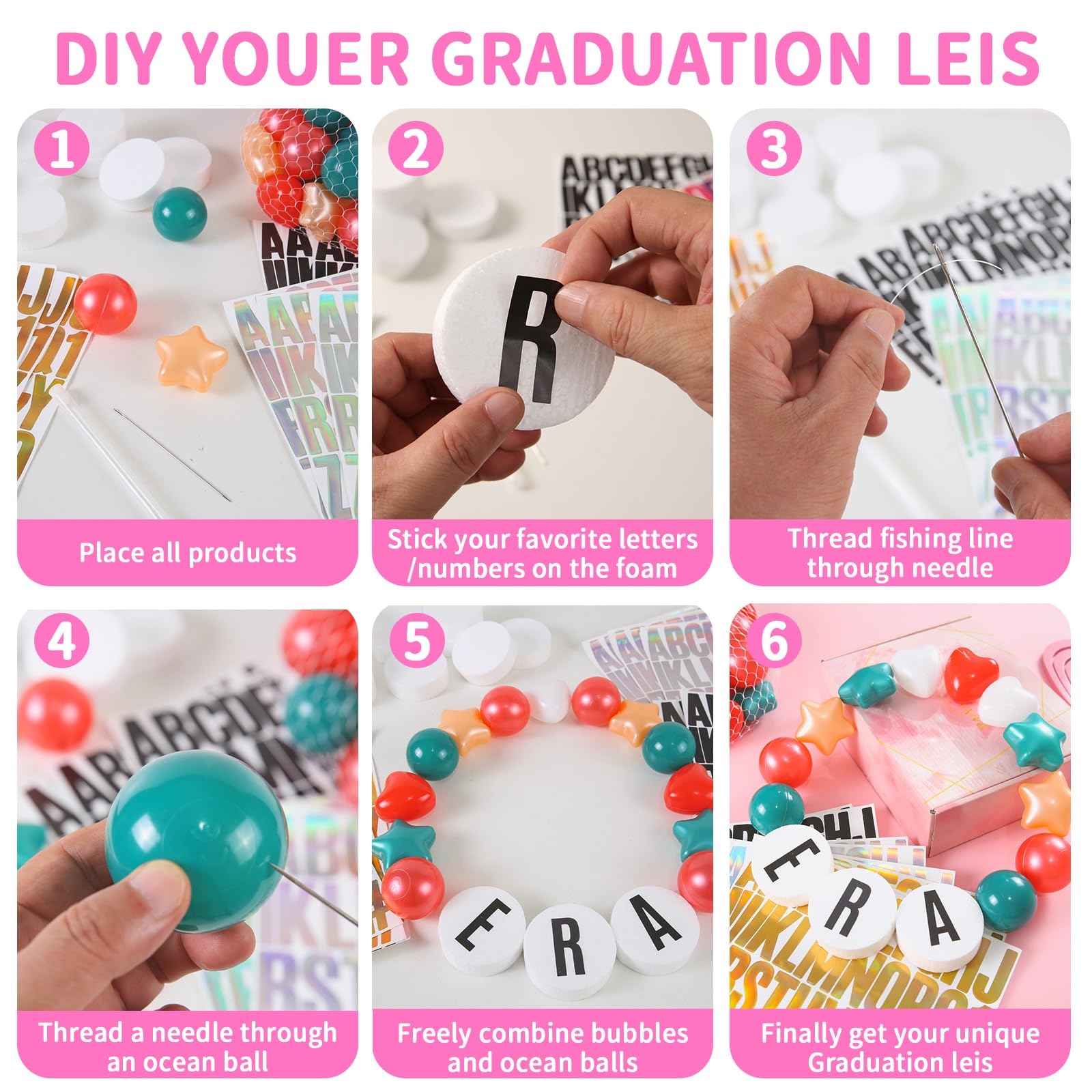 Heopeis DIY Giant Bracelet Banner Kit - Customizable Birthday Decor