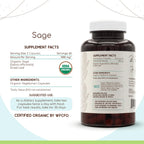 HerbEra Sage USDA Organic 120 Capsules | Organic Sage Supplement