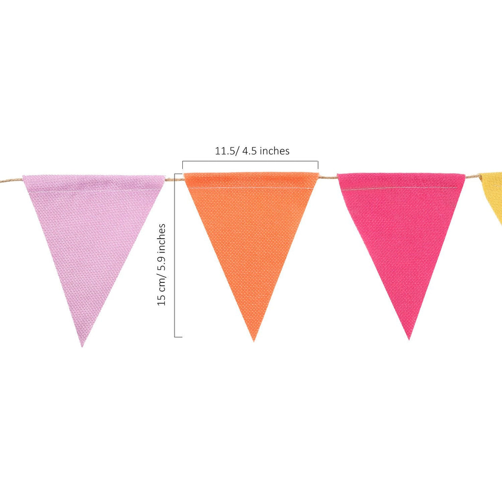 HESTYA 42-Piece Pastel Pennant Banner – Colorful Triangle Flags for Parties & Events