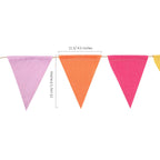 HESTYA 42-Piece Pastel Pennant Banner – Colorful Triangle Flags for Parties & Events