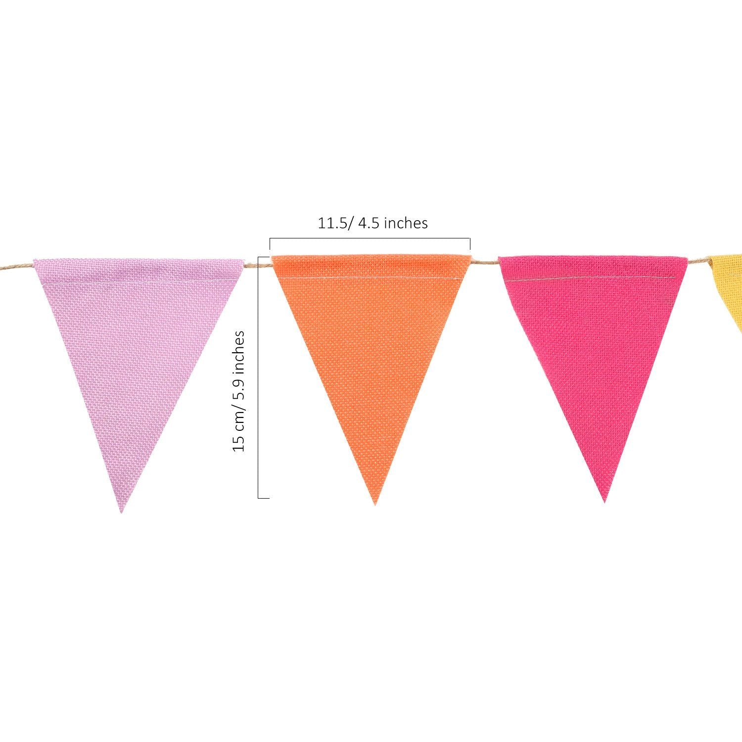 HESTYA 42-Piece Pastel Pennant Banner – Colorful Triangle Flags for Parties & Events