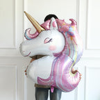 Heukikt Unicorn Party Decoration Set - 4th Birthday Balloons (Pink/Purple/Rainbow)