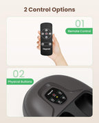 Heycool Shiatsu Foot Massager with Heat — Kneading, Remote, Size 14
