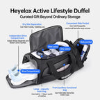 Heyelax Cordless Leg Massager for Circulation & Recovery – 6 Modes, 8 Intensities, Heat