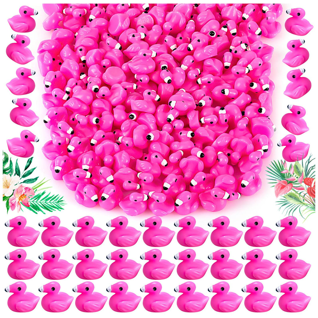 HFAYDZSW 100Pcs Mini Resin Flamingo Figurines – Cake Topper & DIY Decor Set
